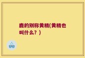 鹿的别称黄精(黄精也叫什么？)