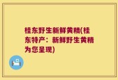 桂东野生新鲜黄精(桂东特产：新鲜野生黄精为您呈现)