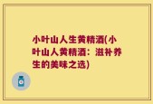 小叶山人生黄精酒(小叶山人黄精酒：滋补养生的美味之选)