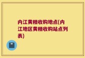 内江黄精收购地点(内江地区黄精收购站点列表)