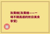 灰黄精(灰黄精——一场不期而遇的秋日美食享受)