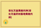 安化万亩黄精代种(安化万亩药材基地黄精代种)
