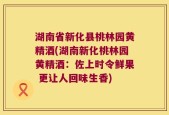 湖南省新化县桃林园黄精酒(湖南新化桃林园黄精酒：佐上时令鲜果 更让人回味生香)