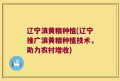 辽宁滇黄精种植(辽宁推广滇黄精种植技术，助力农村增收)