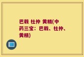 巴戟 杜仲 黄精(中药三宝：巴戟、杜仲、黄精)