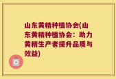 山东黄精种植协会(山东黄精种植协会：助力黄精生产者提升品质与效益)
