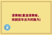 湛黄精(重温湛黄精，找回百年古方的魅力)