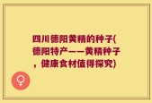 四川德阳黄精的种子(德阳特产——黄精种子，健康食材值得探究)