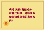 吗啡 黄精(黄精成分可替代吗啡，可能成为新型镇痛药物的发展方向)