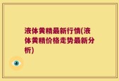 液体黄精最新行情(液体黄精价格走势最新分析)