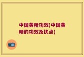 中国黄精功效(中国黄精的功效及优点)