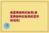 桑葚黄精枸杞胎菊(桑葚黄精枸杞胎菊的营养和功效)