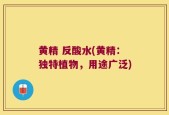 黄精 反酸水(黄精：独特植物，用途广泛)