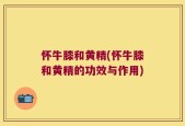 怀牛膝和黄精(怀牛膝和黄精的功效与作用)
