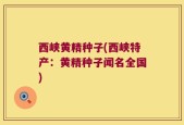 西峡黄精种子(西峡特产：黄精种子闻名全国)