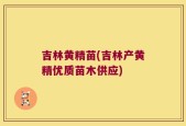 吉林黄精苗(吉林产黄精优质苗木供应)