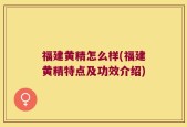 福建黄精怎么样(福建黄精特点及功效介绍)