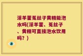 淫羊藿菟丝子黄精能泡水吗(淫羊藿、菟丝子、黄精可直接泡水饮用吗？)
