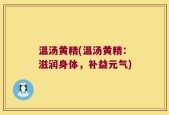 温汤黄精(温汤黄精：滋润身体，补益元气)