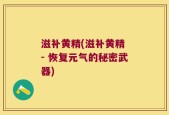 滋补黄精(滋补黄精 - 恢复元气的秘密武器)