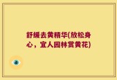 舒缓去黄精华(放松身心，宜人园林赏黄花)