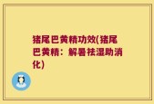 猪尾巴黄精功效(猪尾巴黄精：解暑祛湿助消化)