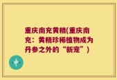 重庆南充黄精(重庆南充：黄精珍稀植物成为丹参之外的“新宠”)