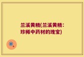 兰溪黄精(兰溪黄精：珍稀中药材的瑰宝)