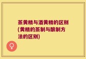 蒸黄精与酒黄精的区别(黄精的蒸制与酿制方法的区别)