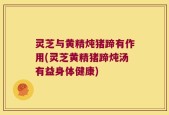 灵芝与黄精炖猪蹄有作用(灵芝黄精猪蹄炖汤有益身体健康)