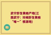 武宁野生黄精产地(江西武宁：珍稀野生黄精“唯一”根源地)
