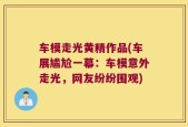车模走光黄精作品(车展尴尬一幕：车模意外走光，网友纷纷围观)