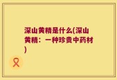 深山黄精是什么(深山黄精：一种珍贵中药材)