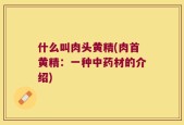 什么叫肉头黄精(肉首黄精：一种中药材的介绍)