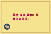 黄精 成仙(黄精：从草药到灵药)