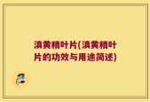 滇黄精叶片(滇黄精叶片的功效与用途简述)