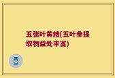 五张叶黄精(五叶参提取物益处丰富)