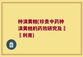种滇黄精(珍贵中药种滇黄精的药效研究及開發利用)