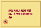 野生黄精文案(珍稀黄精，天然养肝利胆的佳品)