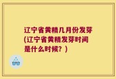 辽宁省黄精几月份发芽(辽宁省黄精发芽时间是什么时候？)