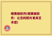 晒黄精软件(晒黄精软件：让您的照片更具艺术感)