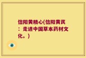 信阳黄精心(信阳黄芪：走进中国草本药材文化。)