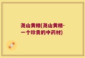 尧山黄精(尧山黄精-一个珍贵的中药材)