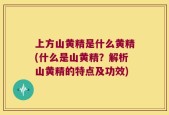 上方山黄精是什么黄精(什么是山黄精？解析山黄精的特点及功效)