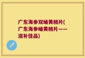广东海参双蛹黄精片(广东海参蛹黄精片——滋补佳品)