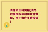 清原药王种黄精(清华附属医院成功研发种黄精，用于治疗多种疾病)
