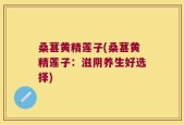 桑葚黄精莲子(桑葚黄精莲子：滋阴养生好选择)