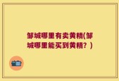 邹城哪里有卖黄精(邹城哪里能买到黄精？)