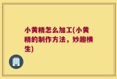 小黄精怎么加工(小黄精的制作方法，妙趣横生)
