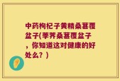 中药枸杞子黄精桑葚覆盆子(荸荠桑葚覆盆子，你知道这对健康的好处么？)